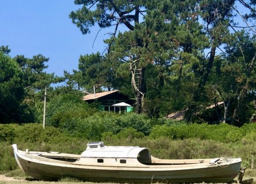photo de la maison vue de la Lagune